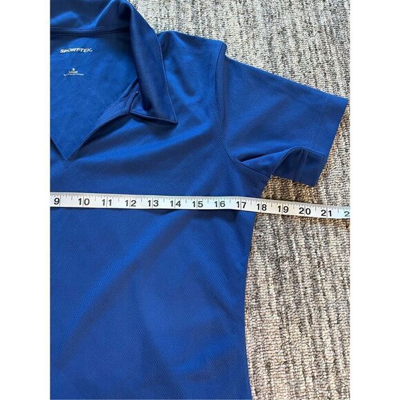 Sport Tek Women’s Size Small Short Sleeve Polo Shirt Blue V Neck‎ Collared NWOT - Picture 5 of 7